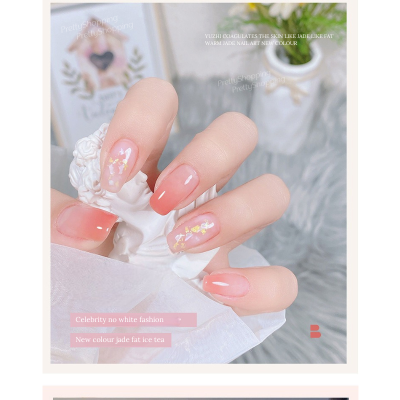 Pretty Paket Nail Gel Polish Ice Tea/ 30Colour Free Katalog+Kuku Display sudah diwarnai/ Kutek Gel Polish UV Led Jelly colour