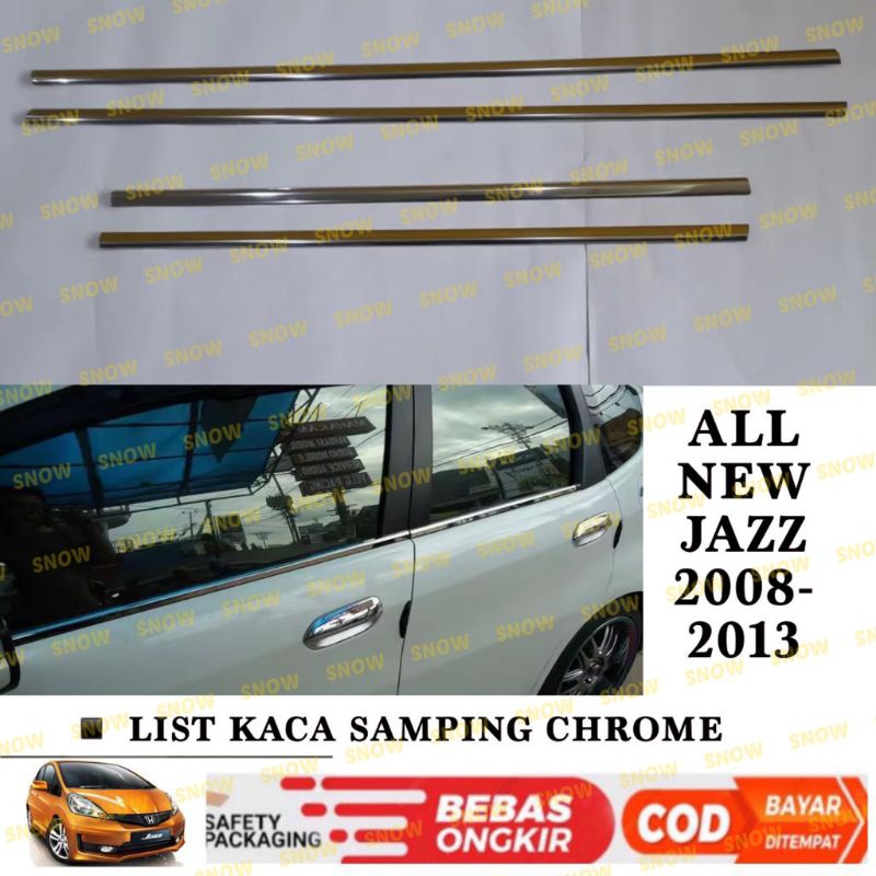 List Kaca Samping All New Jazz 2010 2012 2013 Chrome