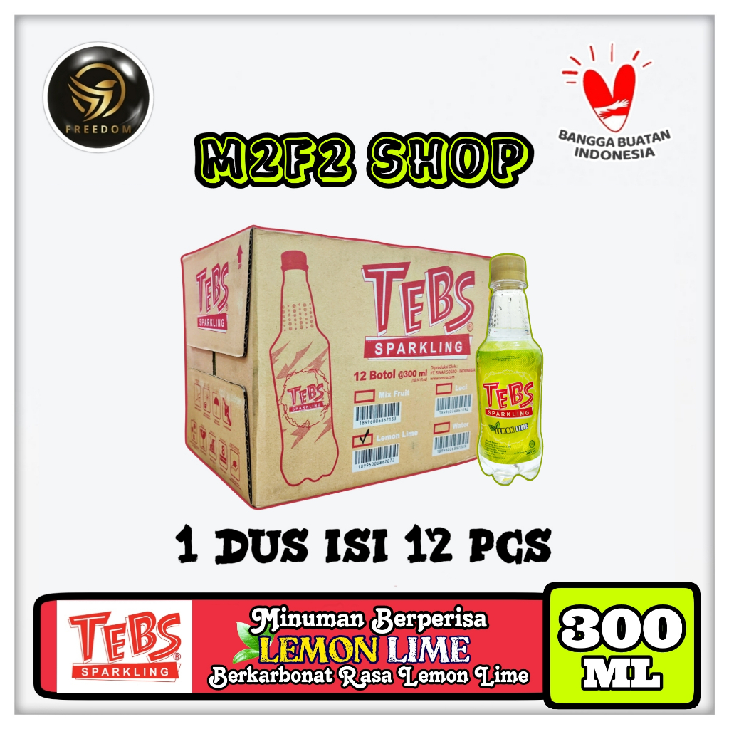 

TEBS Sparkling Soda Lemon Lime Botol Pet - 300 ml Kemasan Karton (Khusus Gojek/Grab)
