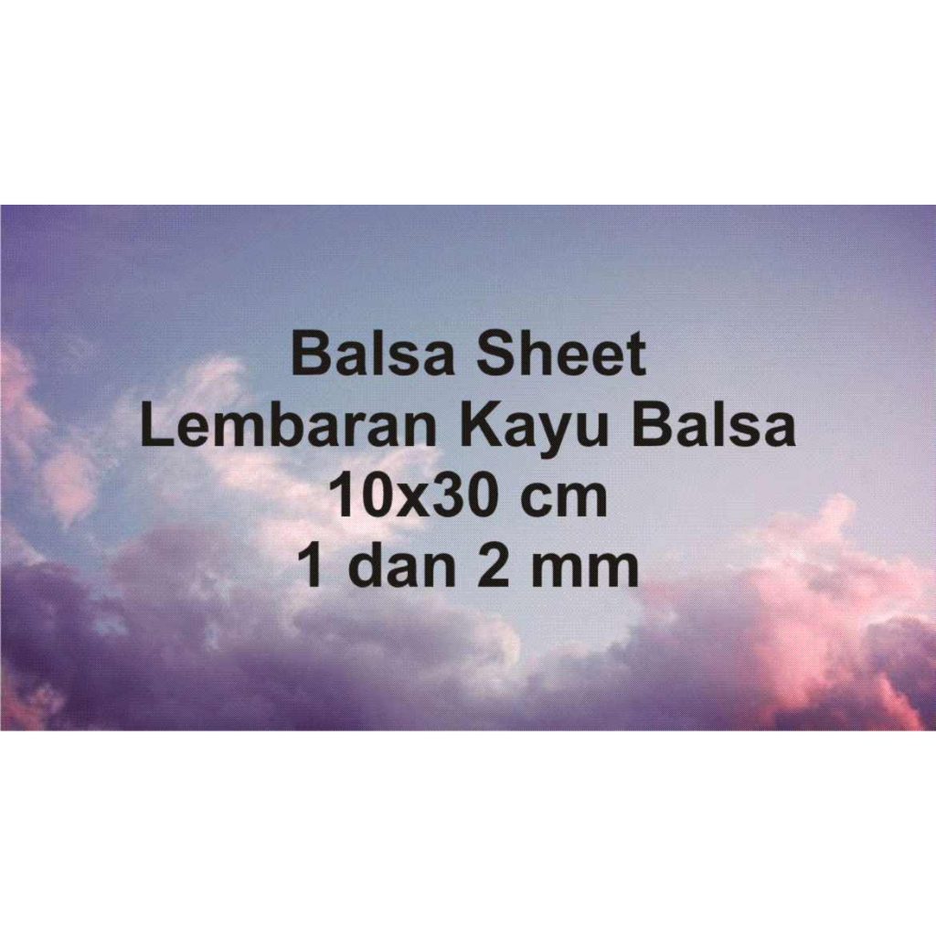 

Lembaran kayu balsa (Balsa Sheet) 10x30 cm
