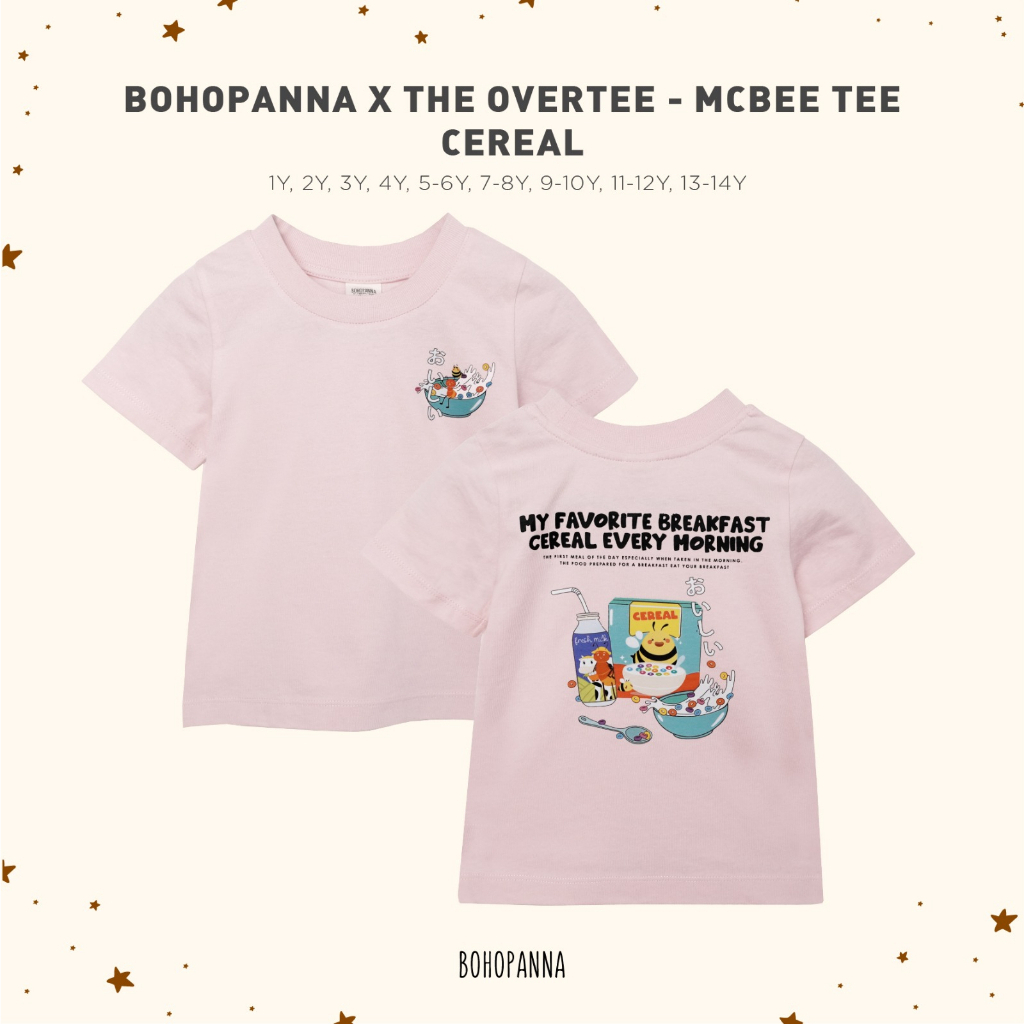 Baju Bayi Kaos Atasan Anak BOHOPANNA - BOHOPANNA X THE OVERTEE - MCBEE TEE 1-6 Tahun