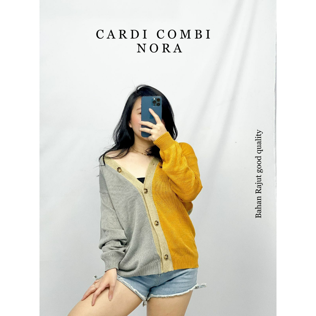 HOPYLOVY -  Cardigan Rajut Wanita Combi Nora