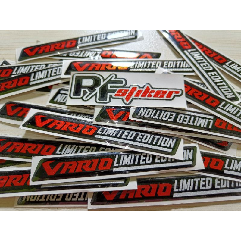 Sticker emblem Vario 3D timbul lentur emblem motor Honda vario