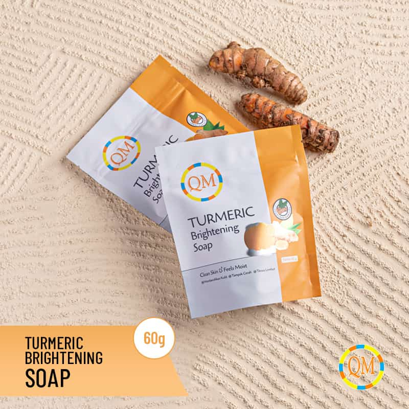 QM Turmeric Brightening Soap Sabun Wajah 60gr Ekstrak Kunyit Niacinamide