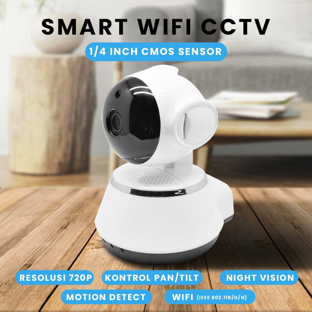 Wireless IP Camera CCTV 1/4 Inch CMOS 720P Night Vision - V380 Pro