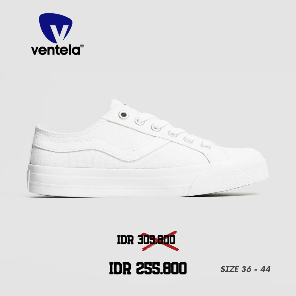 Sepatu Ventela Public Sepatu Pria Wanita Ventela White Putih Original