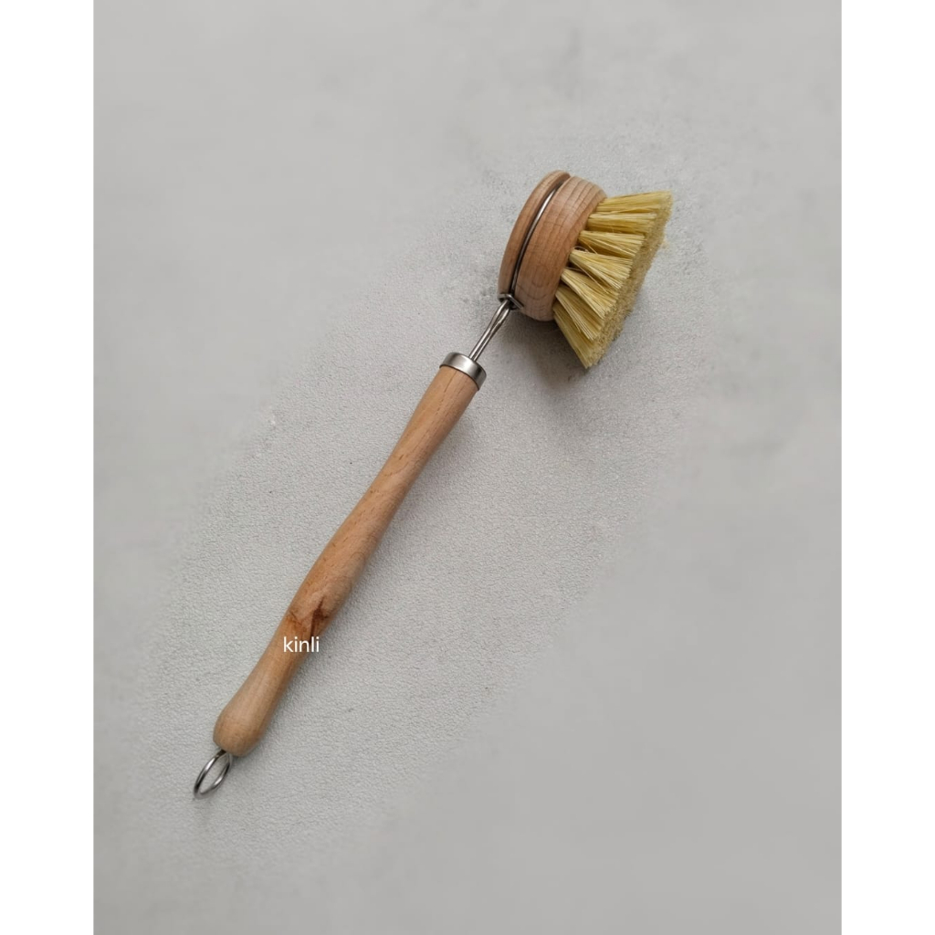 eco friendly wooden bamboo brush cleaning set sikat kayu biodegradable