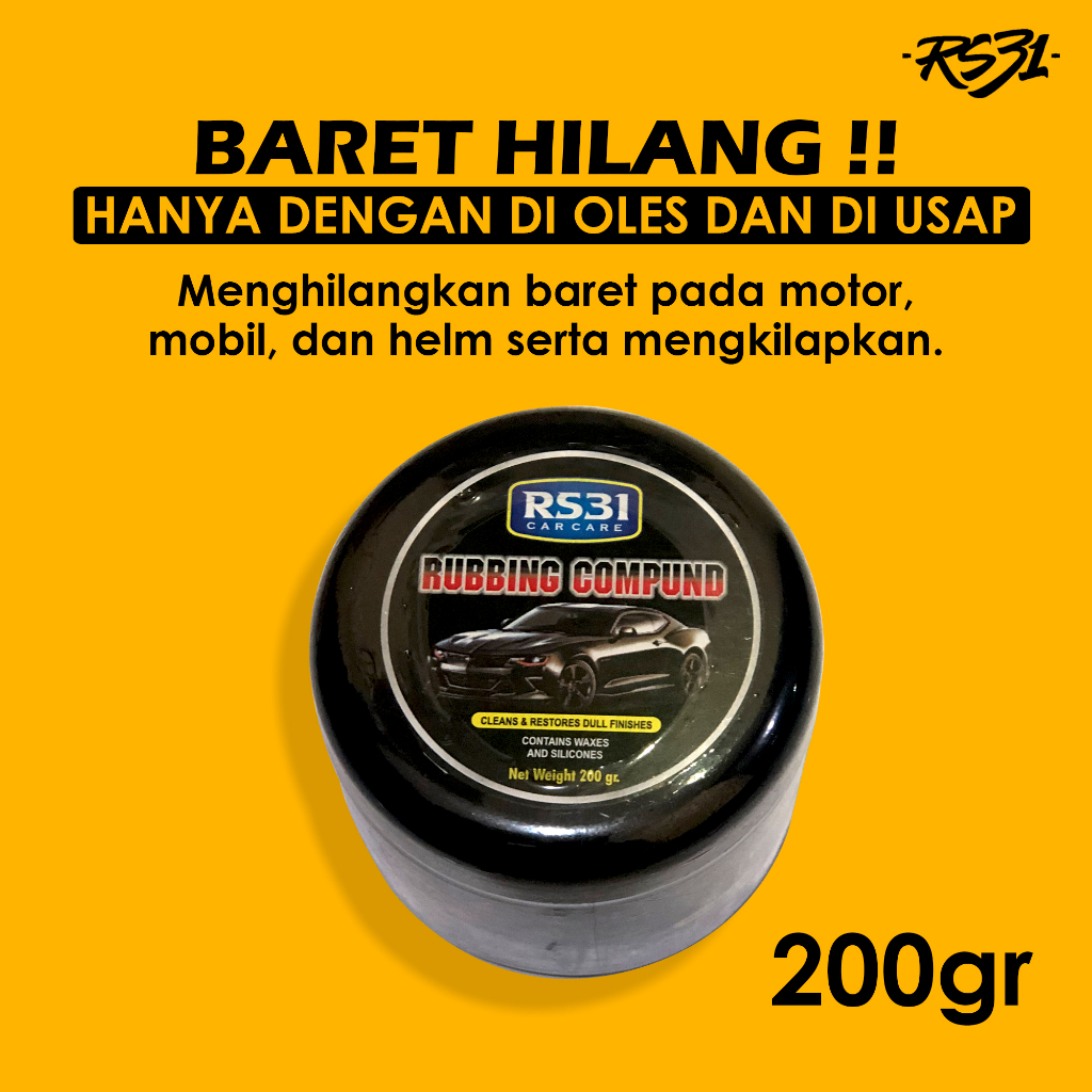 BUNDLING 2in1 AUTOCARE RS31 | Pembersih Kerak Mesin, Penghitam Plastik Dashboard, Body Kasar/Doff, Kompon Penghilang Baret Halus, Body Kendaraan, Motor, Mobil