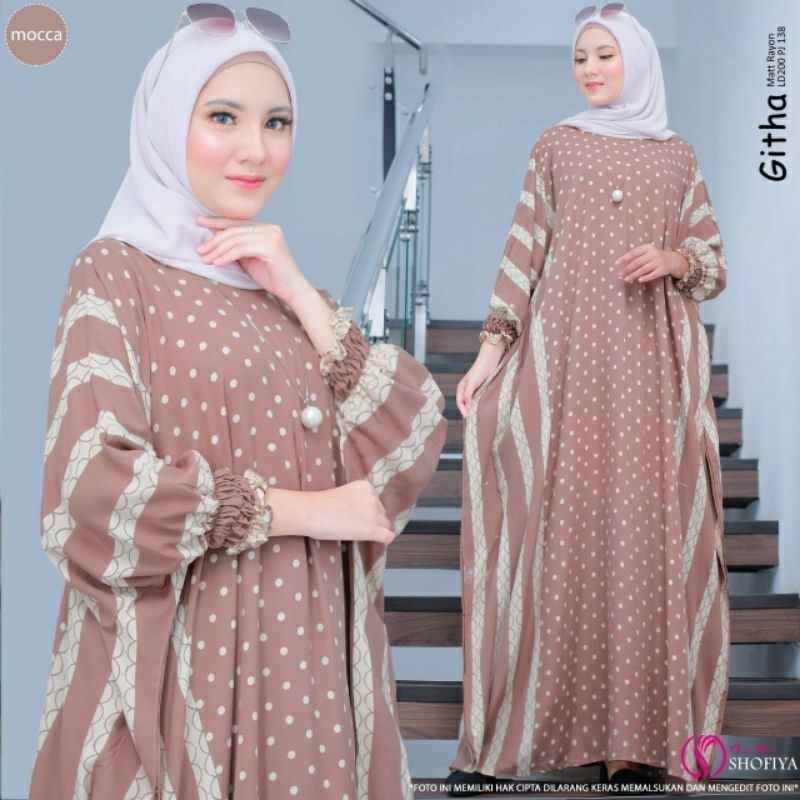 Kaftan Jumb0 - Kaftan Rayon -kaftan Viral -Wanita - Claudya Kaftan Kondangan Size Jumbo