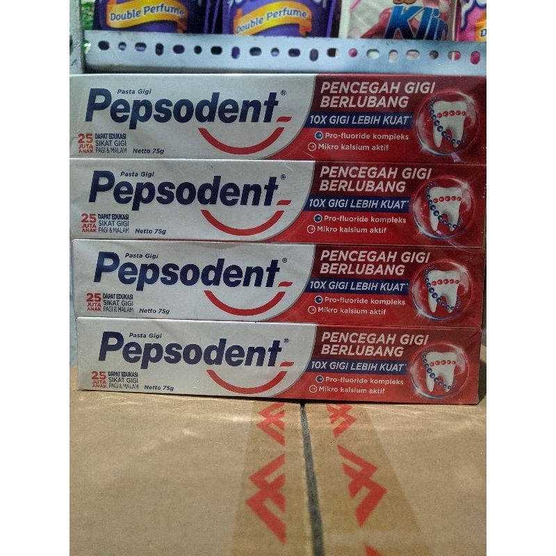 Pasta Pepsodent Merah 75gr 4Pcs