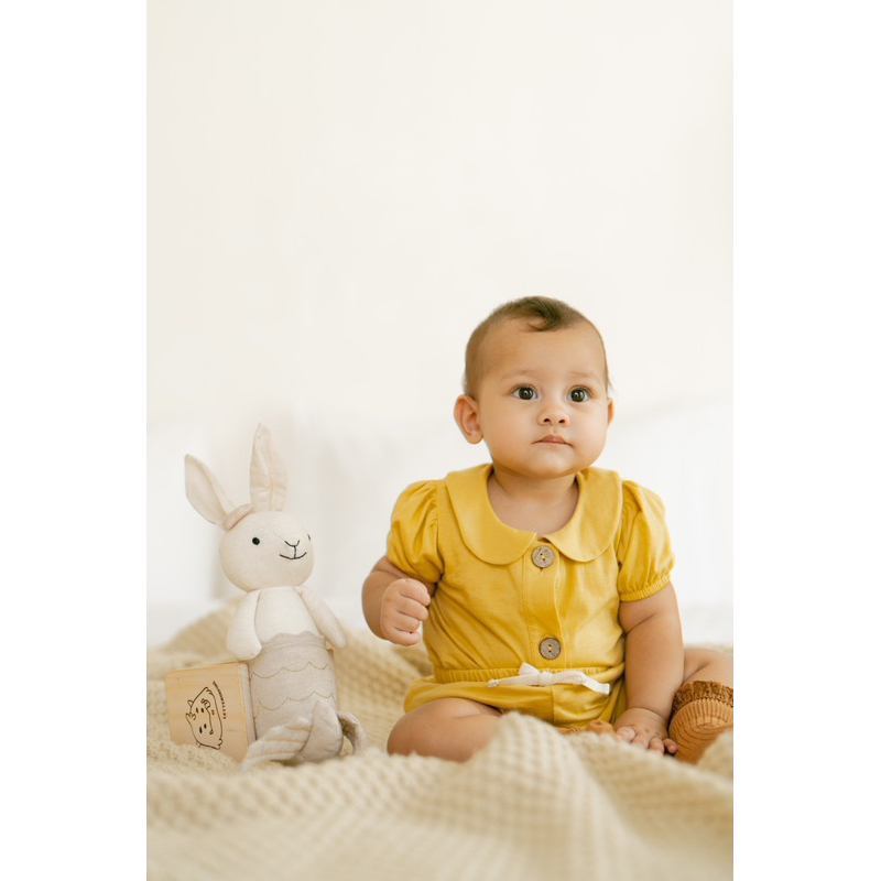 DINOANDBUNNY - BAE GIRL SET - Bohopanna Bohobaby - Setelan Baju Bayi Perempuan - Set Baju Bayi Newborn - Baju Bayi Kancing Bukaan Depan