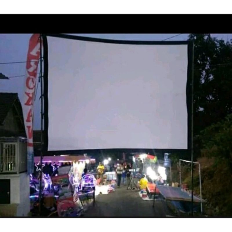 Layar proyektor kain 3x7 meter