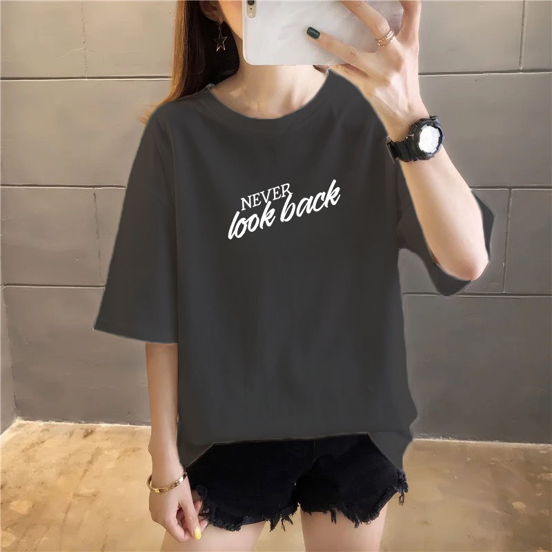 YOURSTYLE1119 - KAOS NEVER LOOK BACK KEKINIAN TERLARIS KEREN UNISEX OVERSIZE