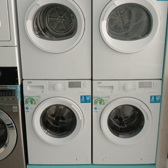 Paket Washer Beko 11 kg dan Dryer beko 8 kg Konversi gas Non Koin