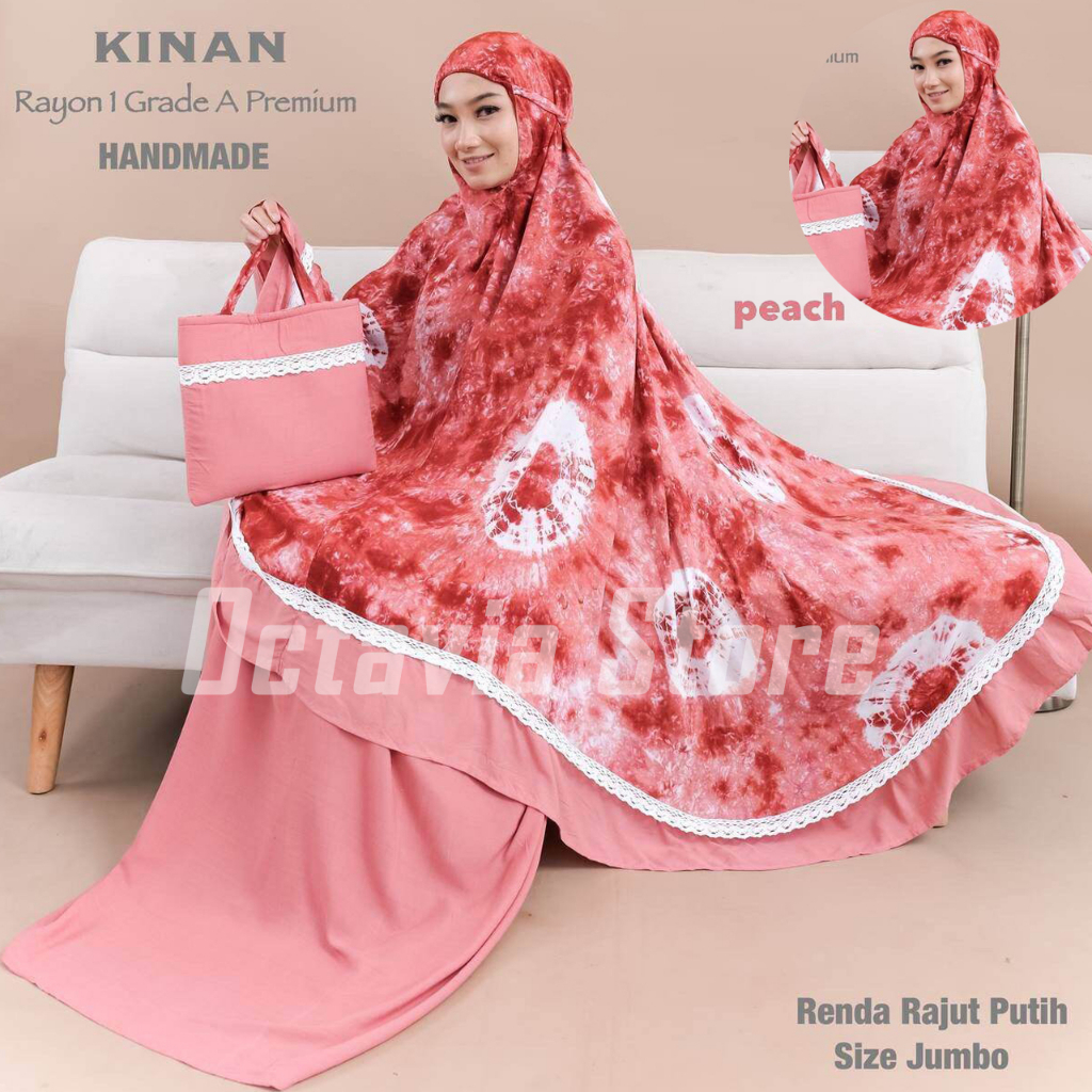 Mukenah Jumbo Rayon Premium motif Ori By Kinan