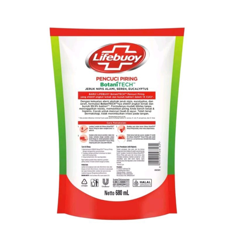 Lifebuoy Sabun Cuci Piring Refill 680ml