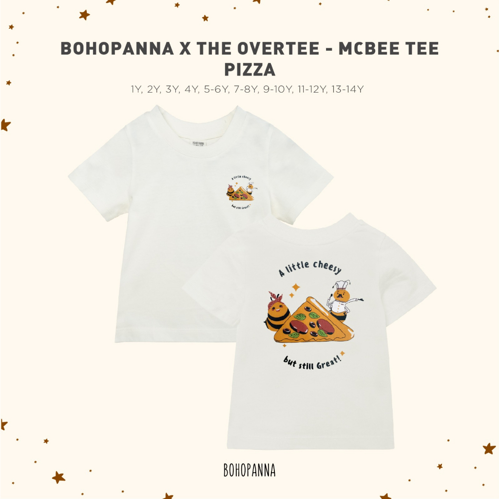 Baju Bayi Kaos Atasan Anak BOHOPANNA - BOHOPANNA X THE OVERTEE - MCBEE TEE 1-6 Tahun