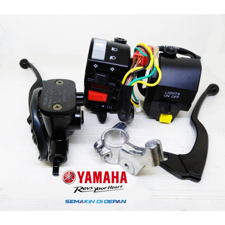 Paketan saklar kanan kiri plus master rem assy handle kopling dan dudukan motor yamaha fizr force 1 f1zr