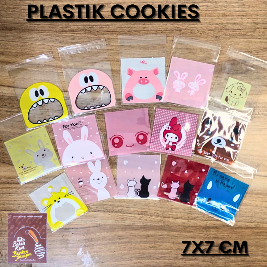 PLASTIK COOKIES LUC / PLASTIK COOKIES 7X7 CM ISI 100 PCS