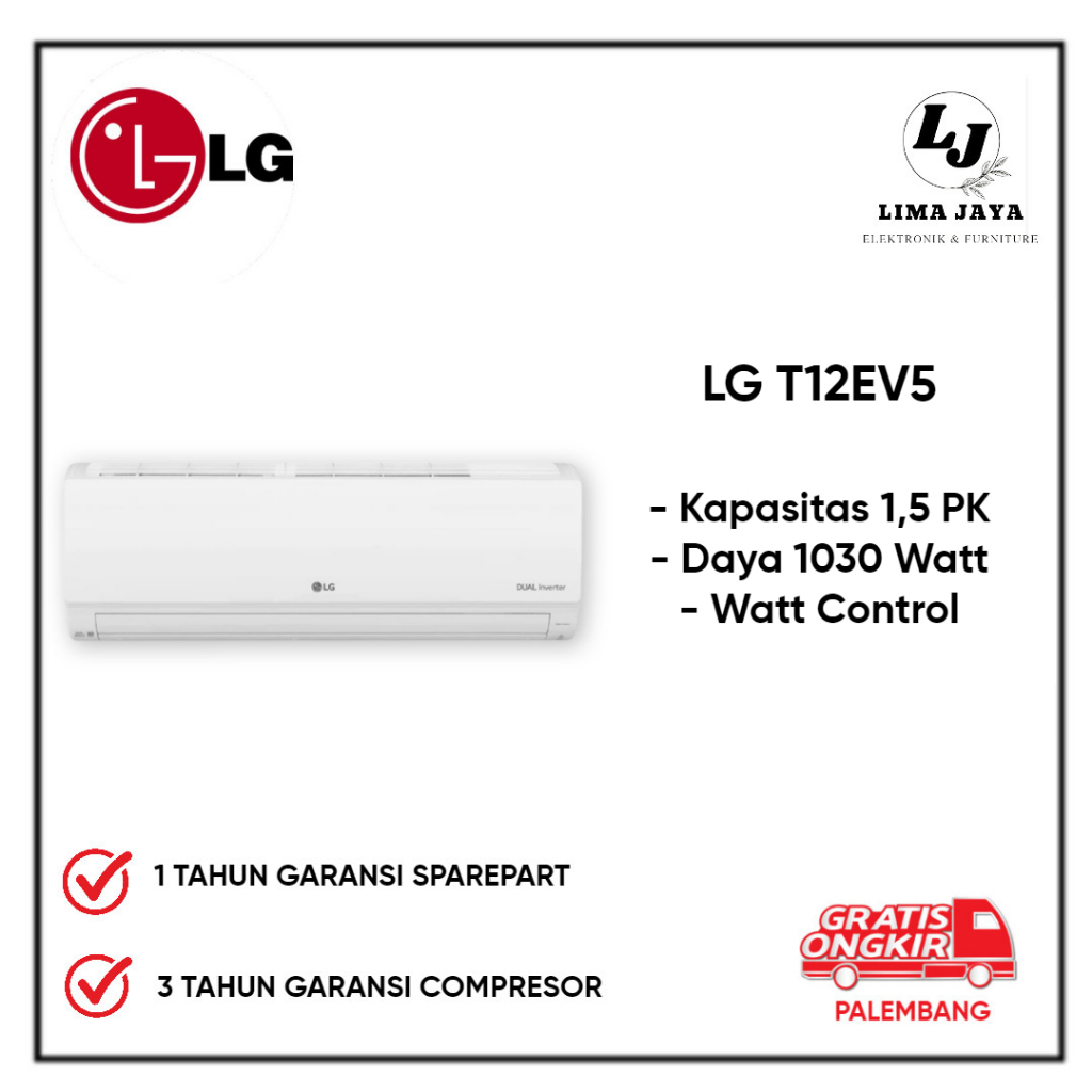 AC LG T12EV5 /T18EV5 1,5 PK/2PK Control Watt AC LG Inverter