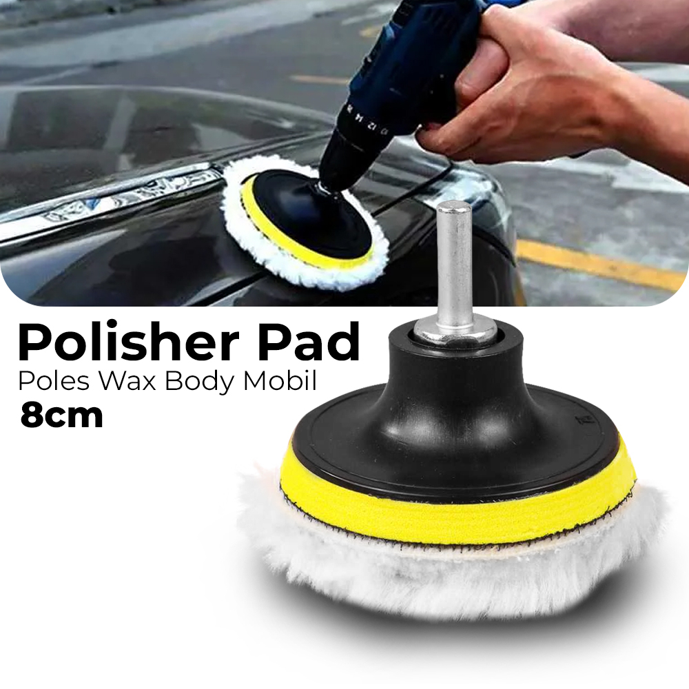 Polisher Pad Wol Poles Wax Body Mobil 8 cm pad poles mobil halus bisa cod!!!!