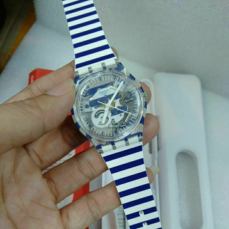 Jam Tangan Wanita SWATCH GE270  - Just Paul - Biru