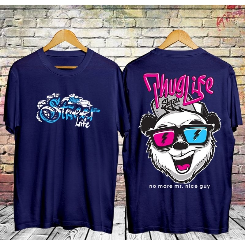 KAOS DISTRO OBLONG SANTAI CEWE COWOK TERBARU TERMURAH KUALITAS OKE KAOS SKYZO BABY GANG PANDA BONEKA