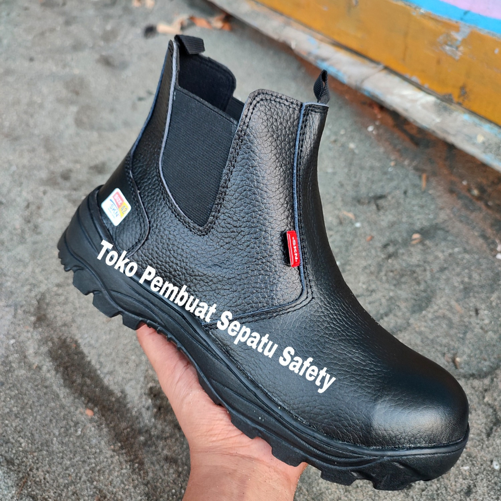 Sepatu Safety King Skn Sepatu Kerja Las Tahan Api Gerinda Anti Licin  Sepatu Safety Kitchen Kulit Sapi Premium Sepatu Safety Ujung Besi Hitam Sepatu Safety wanita Terbaik Anti licin  Sepatu Safety Dapur Tahan Minyak Solar cewek