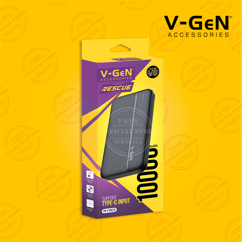 POWERBANK V-GEN 10000 MAH V10K25 RESCUE V-GEN