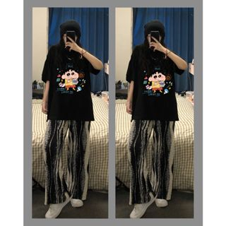 T Shirt Korean Style Crayon Shin-chan Kaos Oversize Baju Wanita Kekinian Fashion