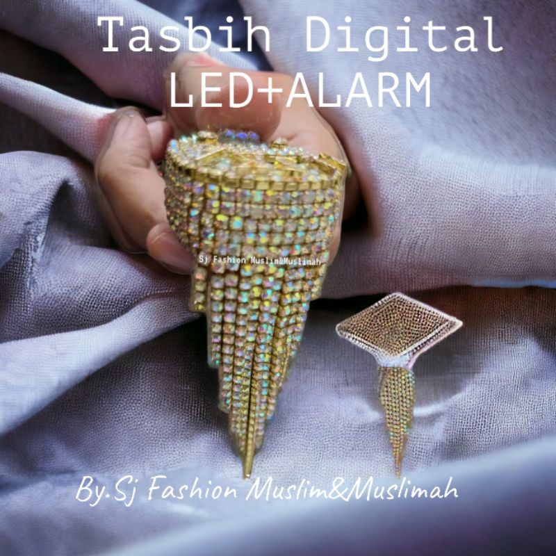 Tasbih Digital Diamondz Rumbay Led Alarm Costum Nama