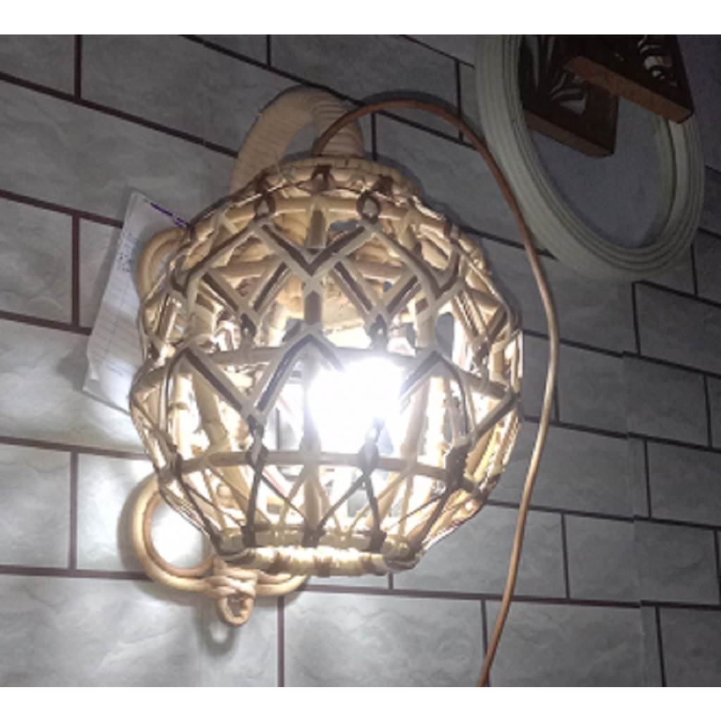 MACAM MACAM Lampion Rotan Kotak Lampu Tidur Lampu Gantung Rotan Bulat  Lampu Hias Gantung Lampu Ruan