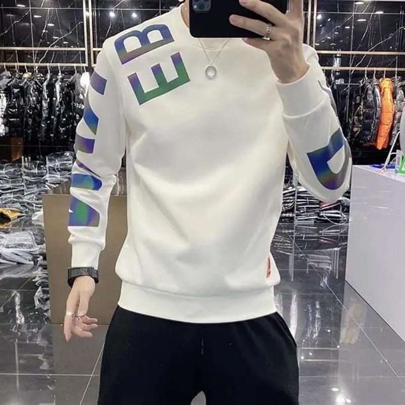 New sweater crewneck pria motif EBU RAN basic cowok keren yang lagi hits 2023