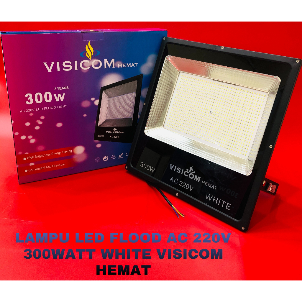 lampu sorot tembak / Lampu LED Flood Light AC 220V 300 Watt White Hemat Visicom