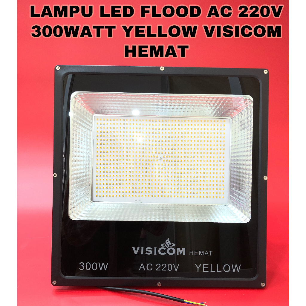 lampu sorot tembak / Lampu LED Flood Light AC 220V 300 Watt Yellow Hemat Visicom