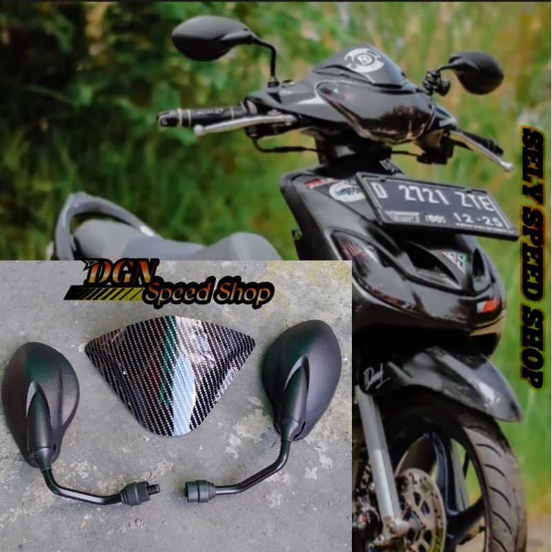 PAKET VARIASI SEPION X1 HITAM PLUS VISOR CARBON PNP MIO SPORTY MIO SOUL MIO M3 MIO GEAR BEAT KARBU D