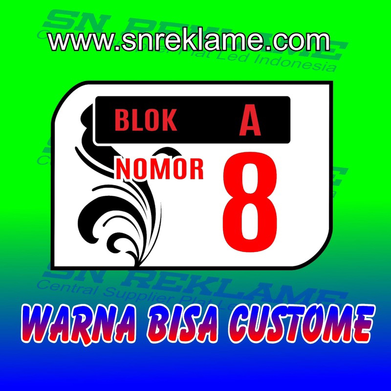 Nomor Rumah Acrylic Classic