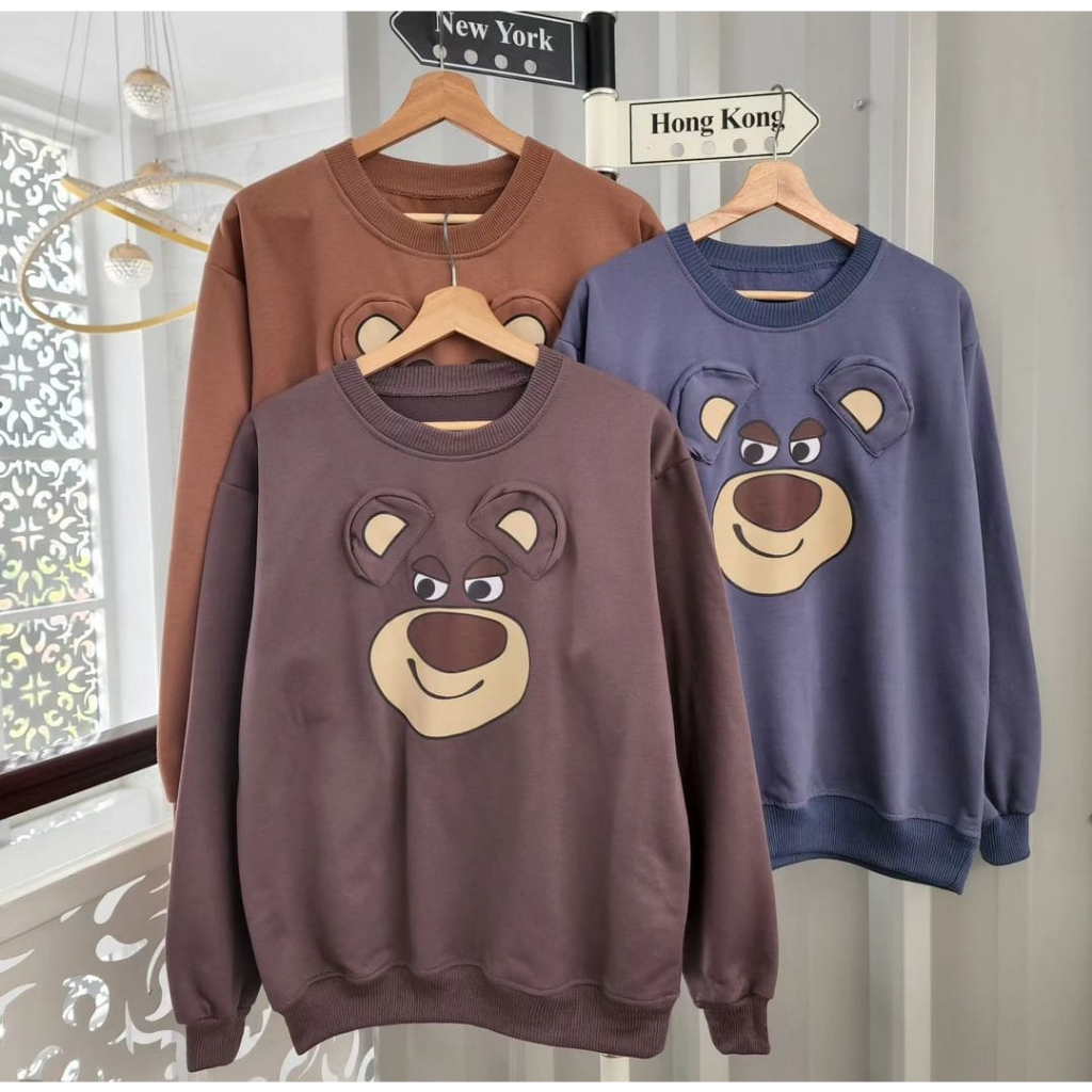 CREWNECK SWEATER WANITA - LOTSO EAR SWEATSHIRT SWEATER WANITA