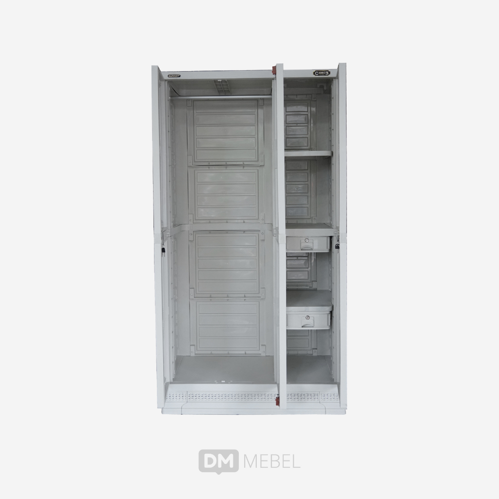 Lemari Plastik Pintu 3 Kaca Napolly Cabro 388.2 - DM Mebel