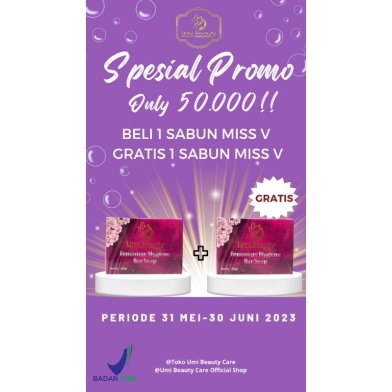 PROMO UBC SABUN KESET RAPET SABUN MISS V BELI 1 GRATIS 1