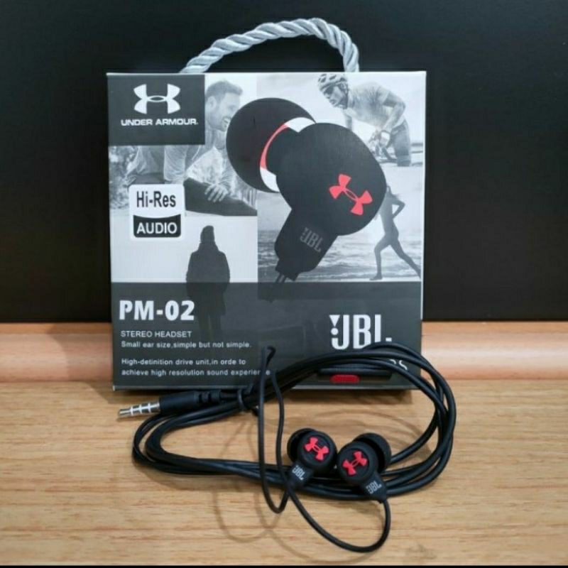 Handsfree Earphone Handset PM-02 Stereo Headset Bass