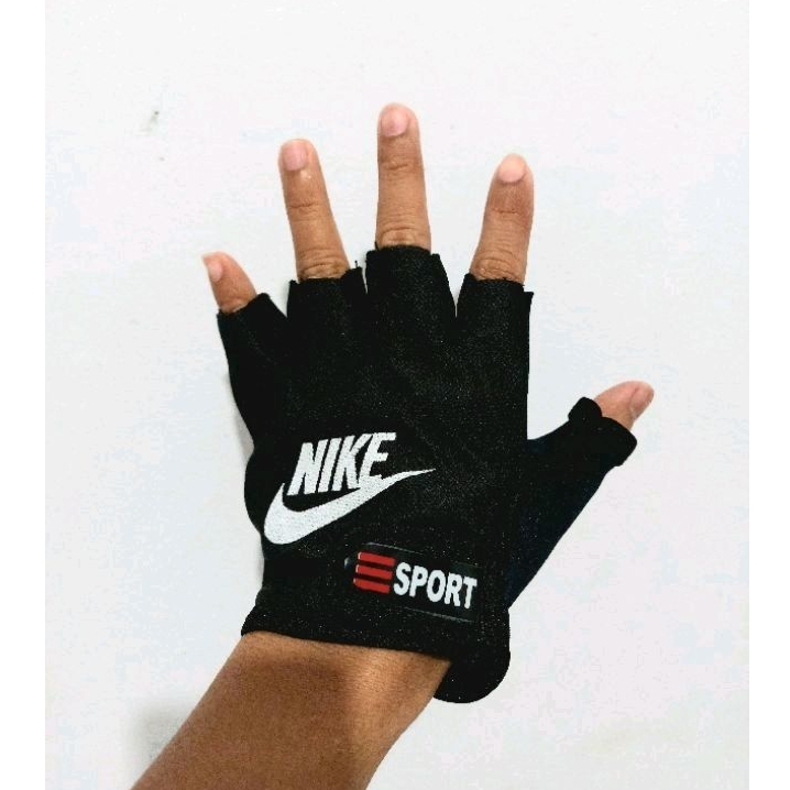 Sarung Tangan Setengah Jari Nike Murah Glove Gloves Untuk Bermotor Gowes