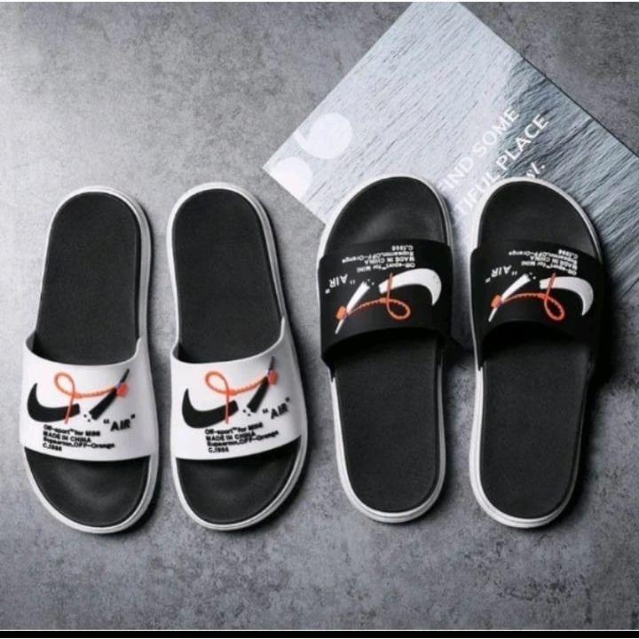 Promo 06-06      shopee Terlaris!! Sandal Selop SUPREMEE Alien wanita dan pria Sport Karet Import COD-hitamnk air