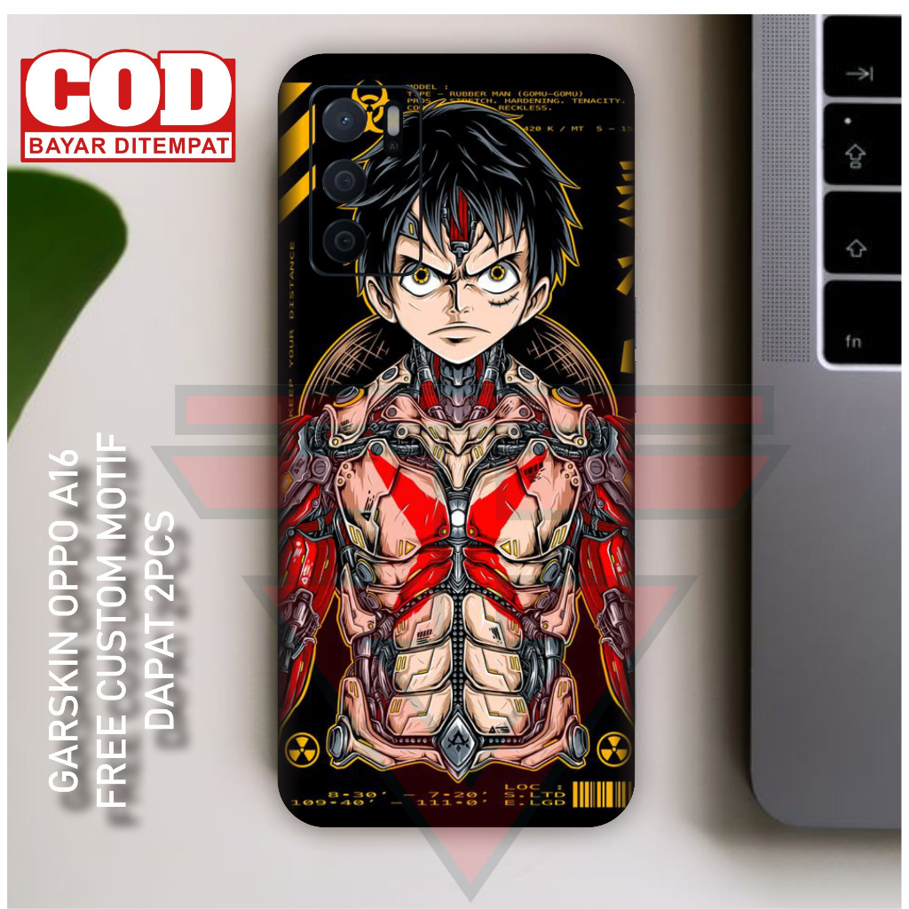COD GARSKIN HP OPPO A16 STIKER OPPO A16 MOTIF LUTFY DAPAT 2PCS FREE CUSTOM MOTIF