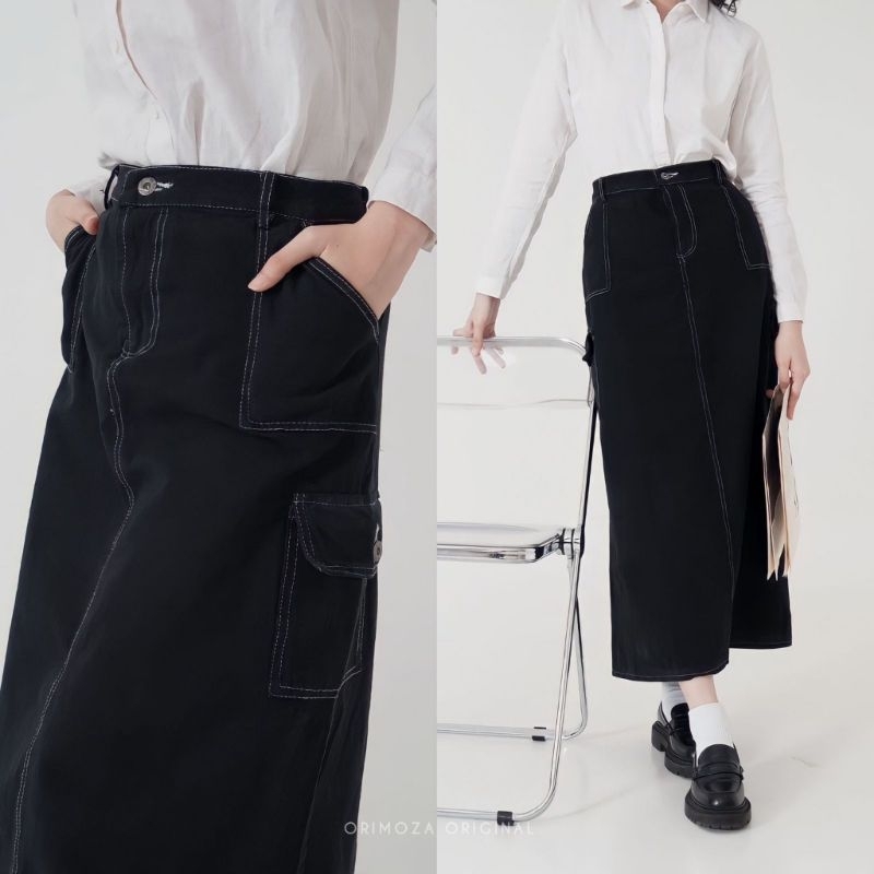 Rok Cargo List Skirt Jeans