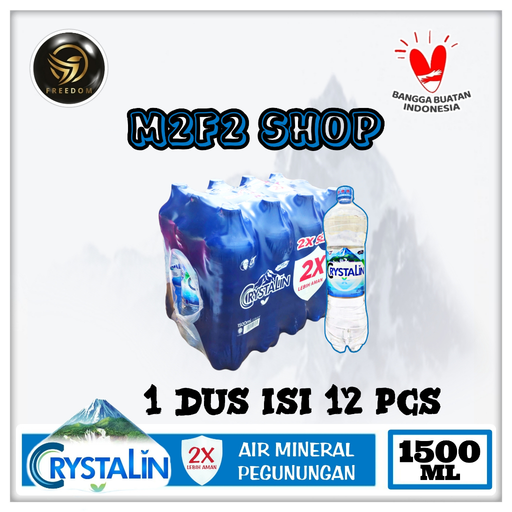 

Air Mineral Crystalline | Crystalin pH8+ Botol Besar Plastik Pet - 1500 ml (Kemasan Karton)