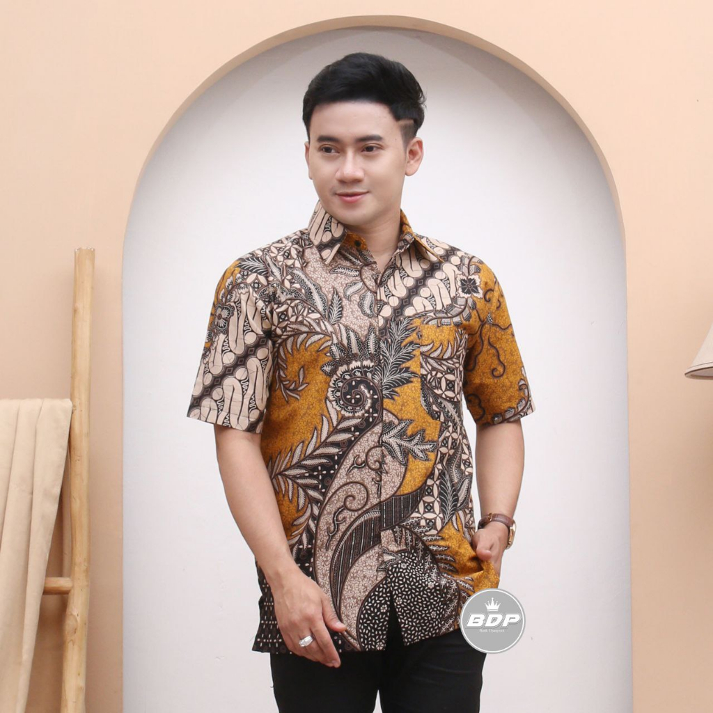 BAJU BATIK PRIA ABADI BATIK KEMEJA BATIK PRIA LENGAN PENDEK - KEMEJA BATIK PRIA LENGAN PENDEK - BATIK KANTOR - BATIK FORMAL