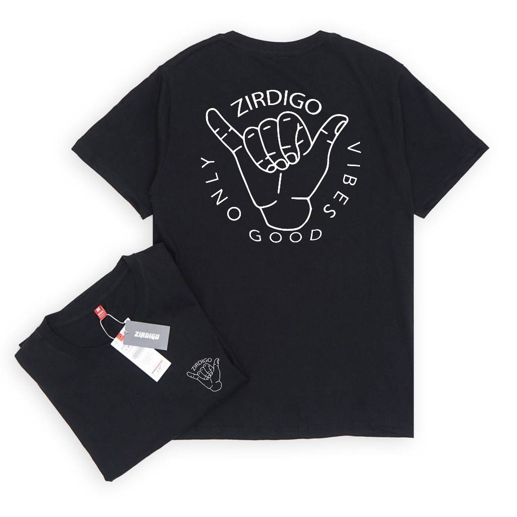 Zirdigo Kaos Distro GVO X FIVE db white debe Lengan Pendek Print Quality Baju Pria