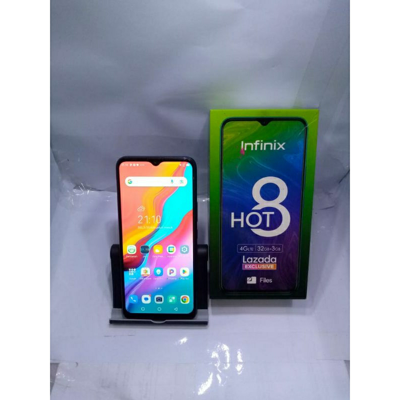 Infinix Hot 8 3/32 GB Handpone Second Bekas Resmi Original
