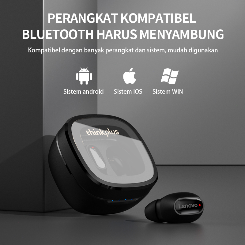 Thinkplus Lenovo XT62 TWS Wireless Earphone Bluetooth 5.3 HIFI Stereo Mini Earbuds In-Ear Headset